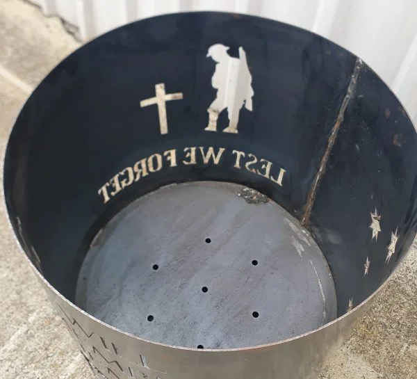 Lest We Forget – Outdoor Fire Drum - Image 2