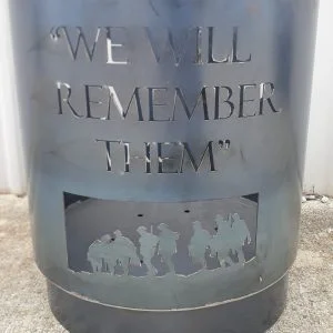 Lest We Forget – Outdoor Fire Drum