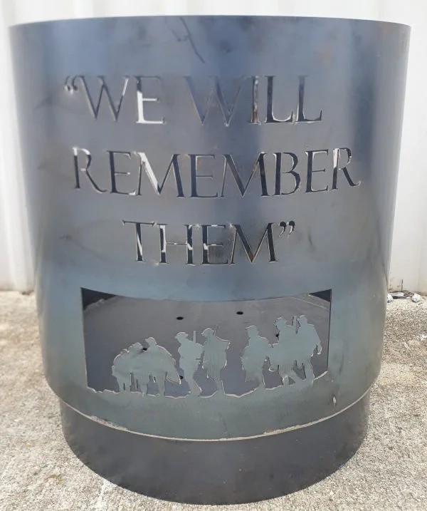 Lest We Forget – Outdoor Fire Drum