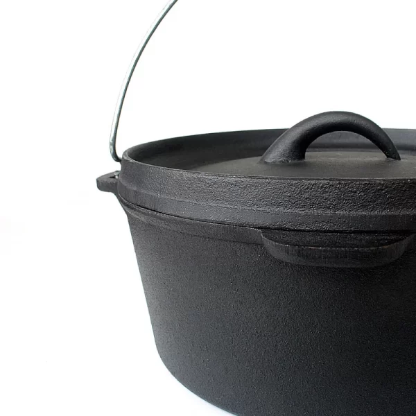 Multi-function kitchen cast iron pan pot set non stick cookware set cooking thick iron cast deep pan with lid - Image 5