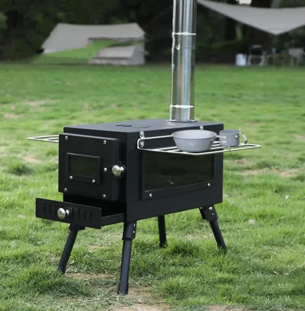 Portable Heating Cooking Free Standing Outdoor Camping Cabinet Wood Burning Stove - Image 5