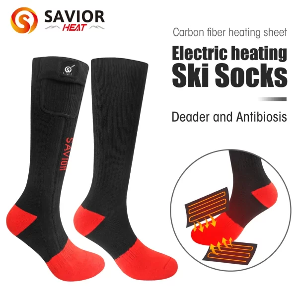 Battery Rechargeable Cotton Electric Winter Heated Socks - Image 6