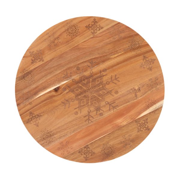 Rotating Wooden Lazy Susan Tray