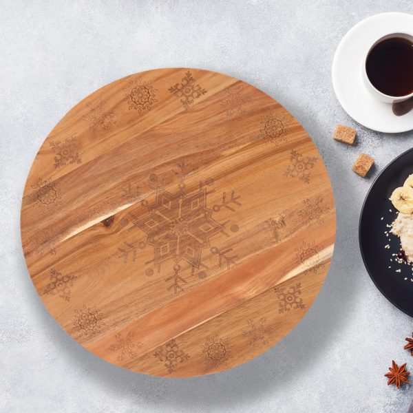 Rotating Wooden Lazy Susan Tray - Image 3