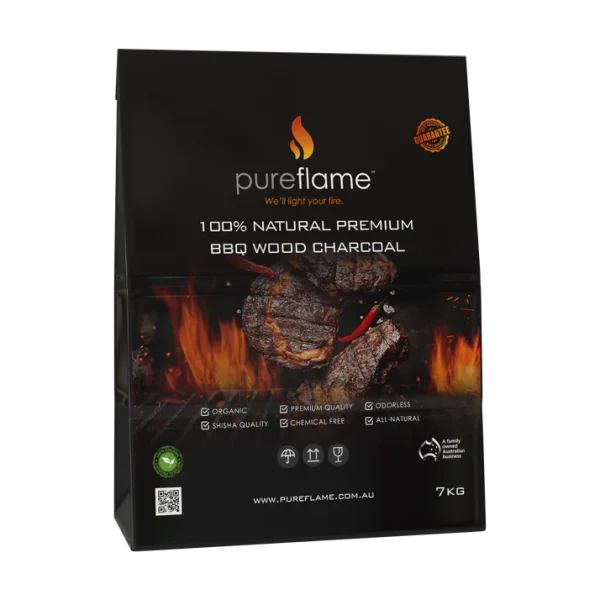 Premium BBQ Lump Charcoal 7kg - Pure Flame